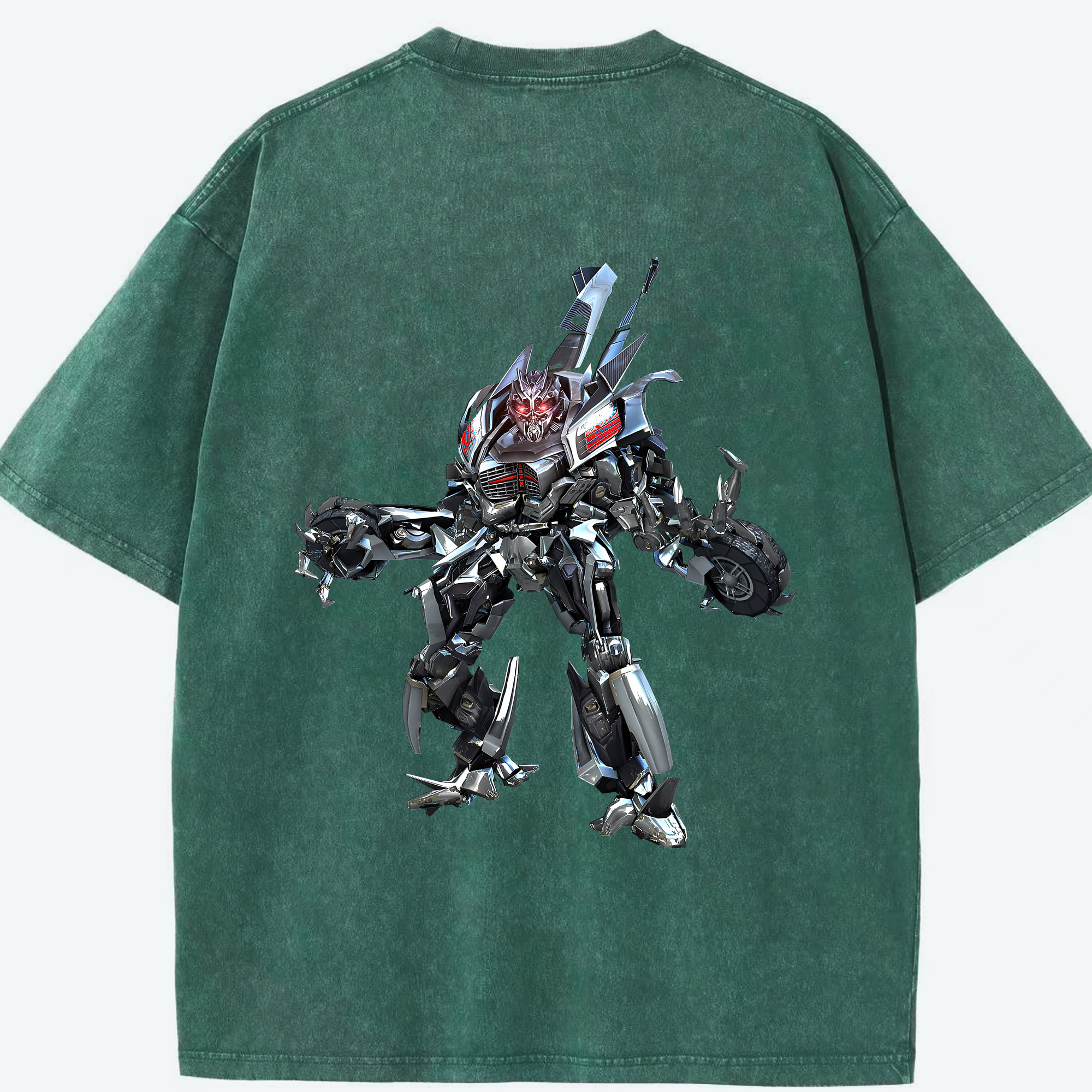（画像用） Transformers トランスフォーマー 綿100% ヴィンテージ風 半袖Tシャツ（背面プリント）